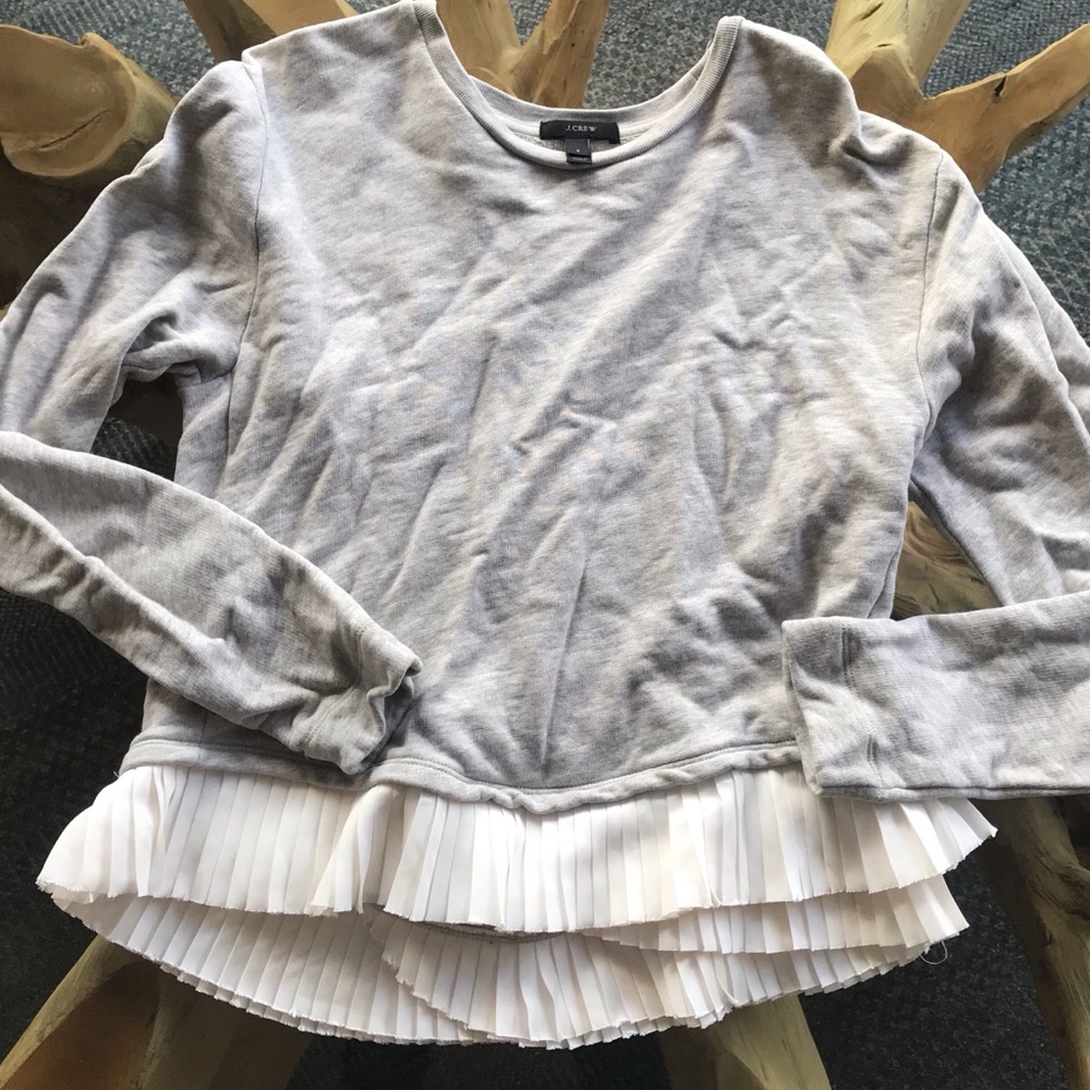 JCREW crewneck with silk detail